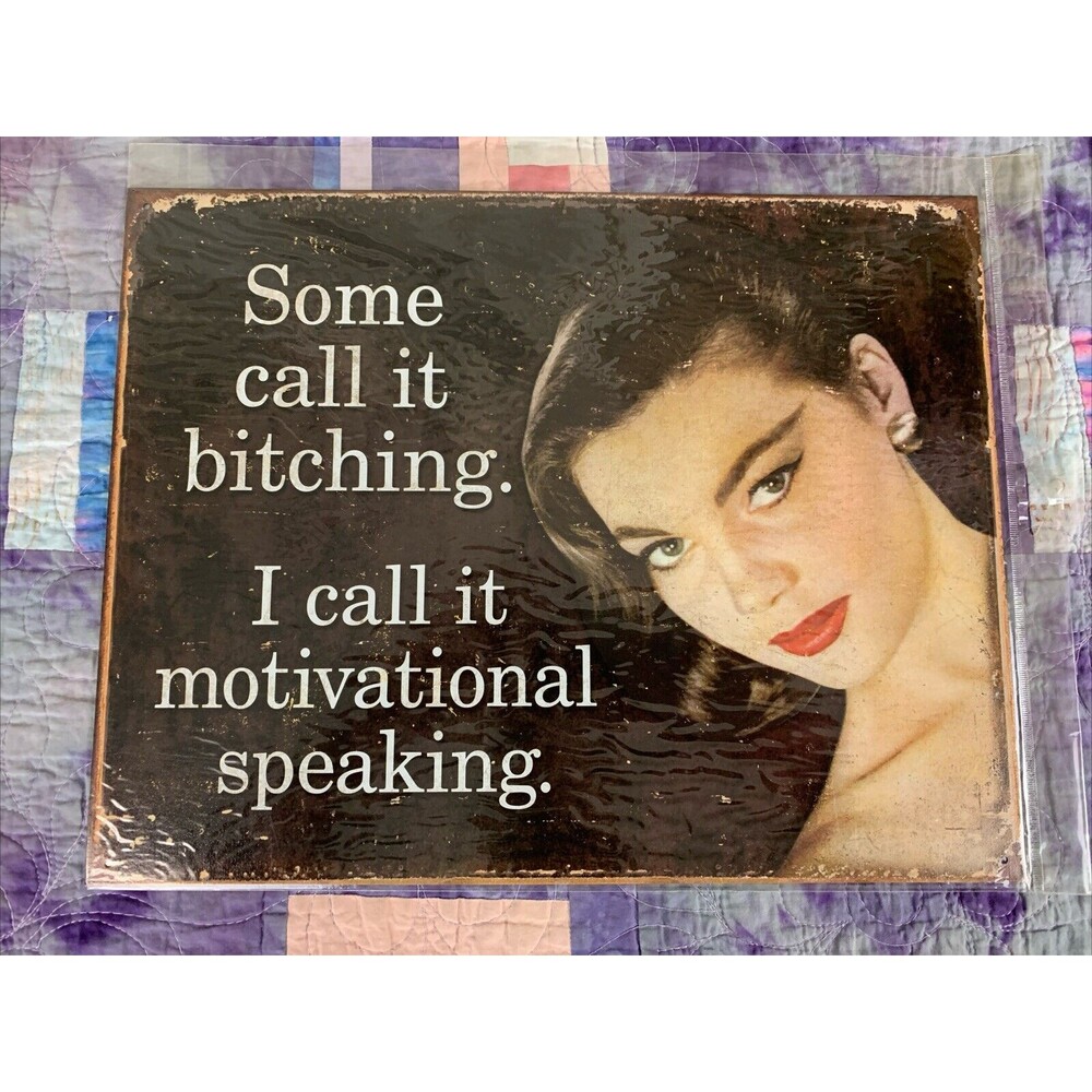 I Call It Motivational Speaking Metal 16x12.5 Sign Wall Decor Bar Man Cave Shop